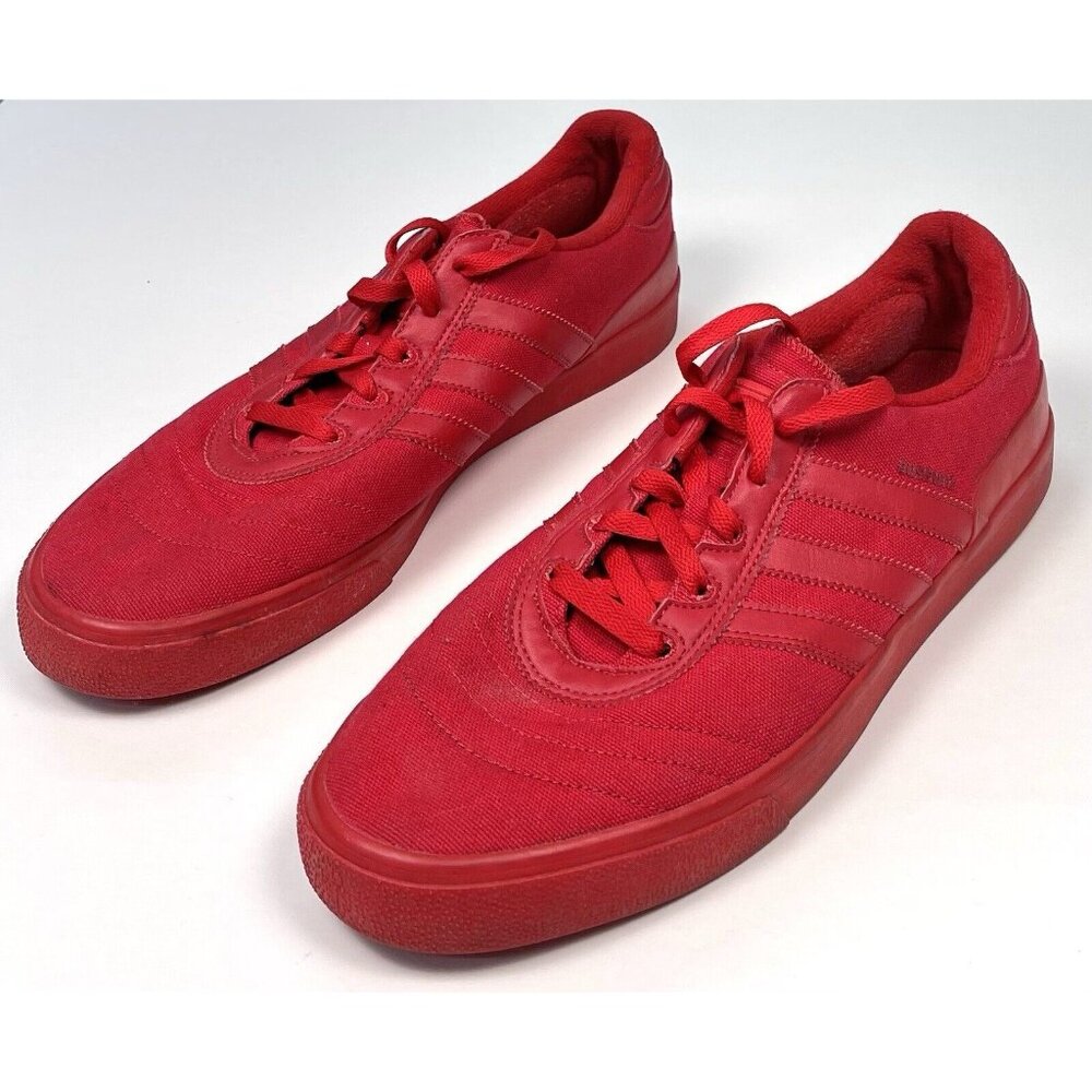 ADIDAS Mens US 13 Busenitz Red Canvas Athletic Skate SHOES Sneakers B42607